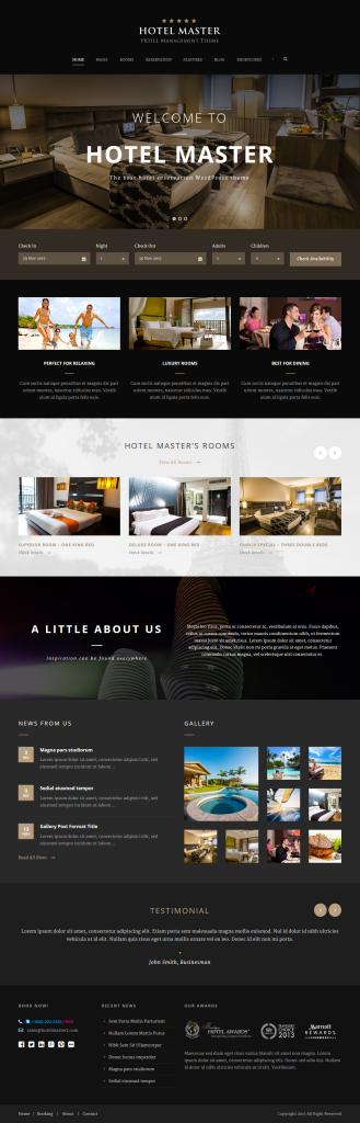Hotel Master - Hotel & Hostel Booking WordPress Theme