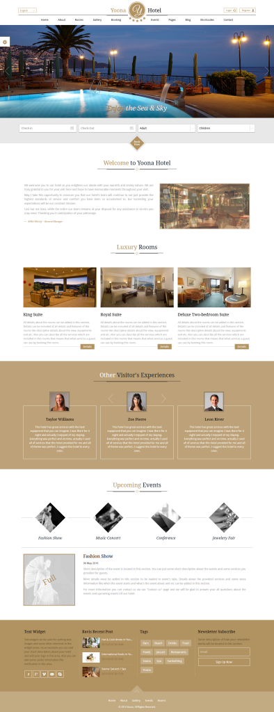 Yoona Hotel – Responsive Hotel Template - Yoona is a responsive template for hotels and resorts. 2015-11-13 01-42-50